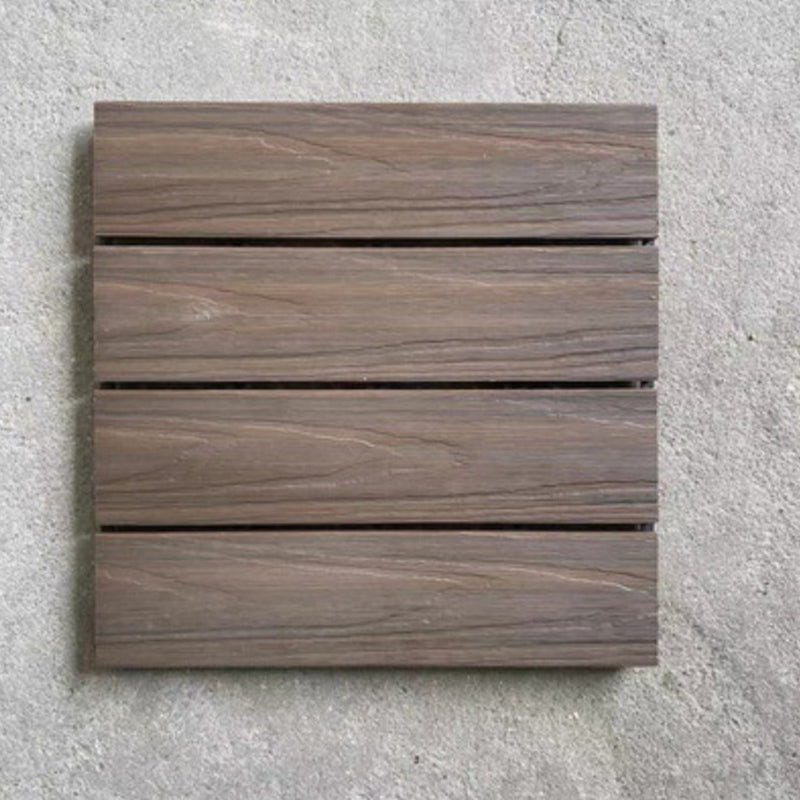Skorter | Composite Plank Tiles Striped Pattern Square Deck Flooring Outdoor Patio