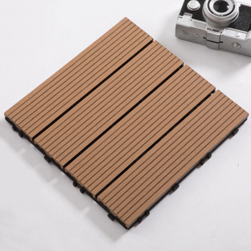 Skorter | Composite Plank Tiles Striped Pattern Square Deck Flooring Outdoor Patio