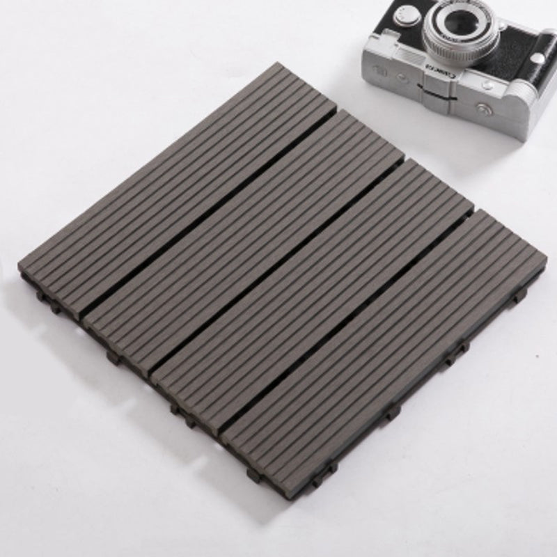 Skorter | Composite Plank Tiles Striped Pattern Square Deck Flooring Outdoor Patio