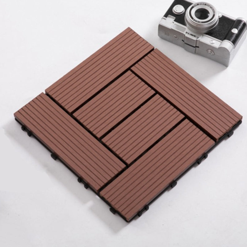 Skorter | Composite Plank Tiles Striped Pattern Square Deck Flooring Outdoor Patio