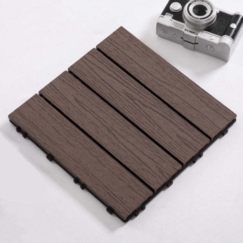 Skorter | Composite Plank Tiles Striped Pattern Square Deck Flooring Outdoor Patio