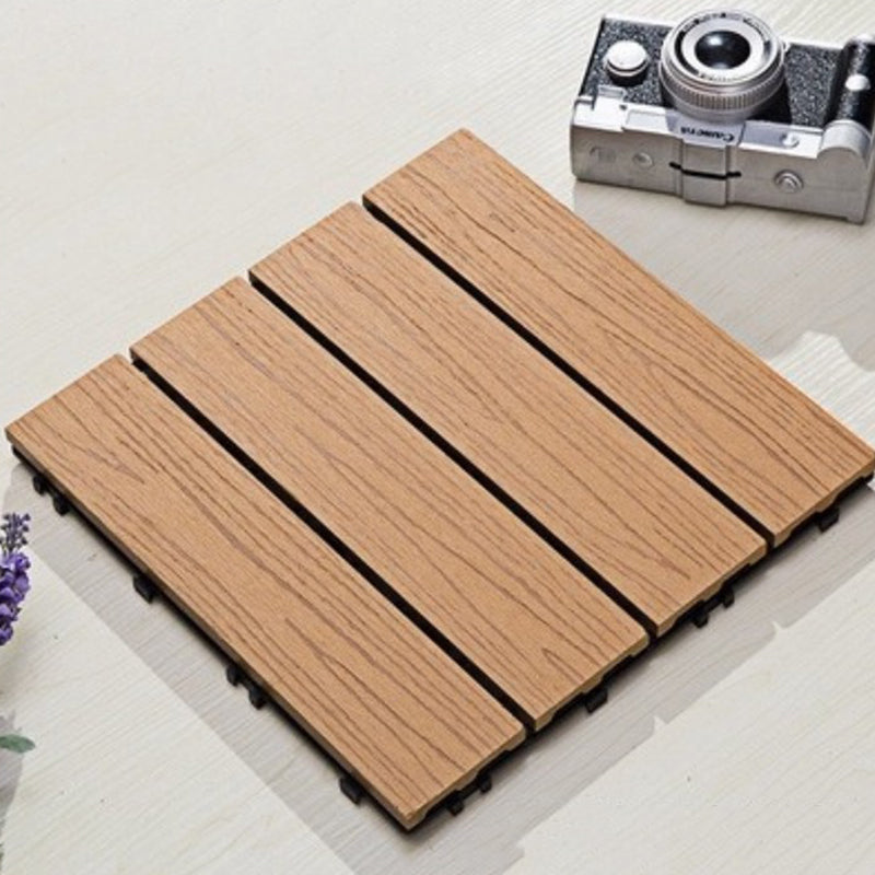Skorter | Composite Plank Tiles Striped Pattern Square Deck Flooring Outdoor Patio