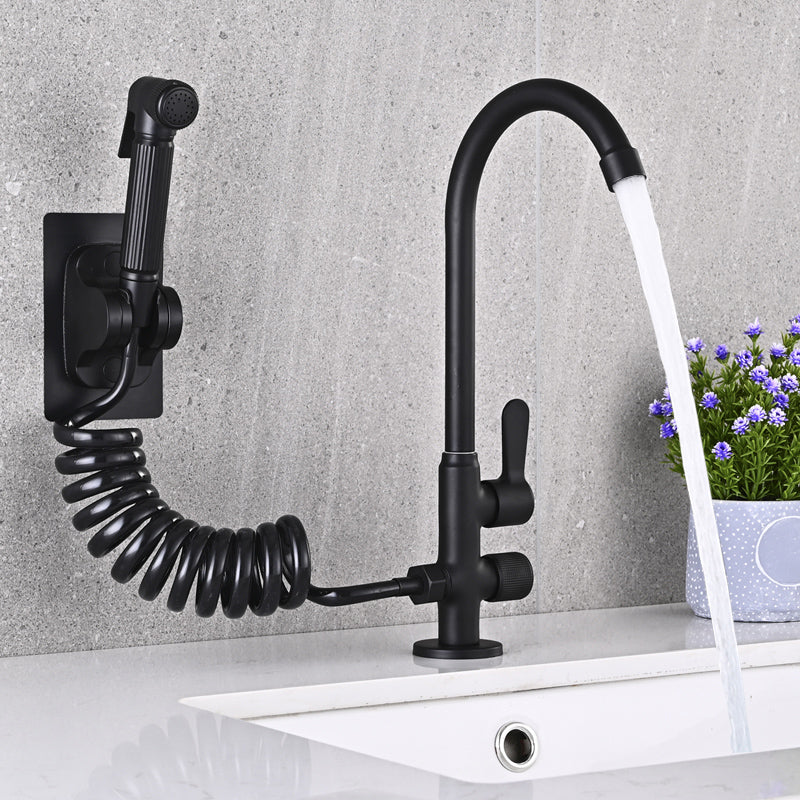 Skorter | Single Cold Water Valve Uniform Color High Arc Deck Mounted Bathtub Faucet