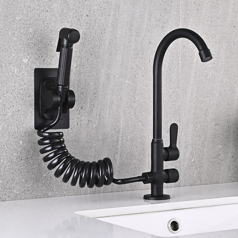 Skorter | Single Cold Water Valve Uniform Color High Arc Deck Mounted Bathtub Faucet