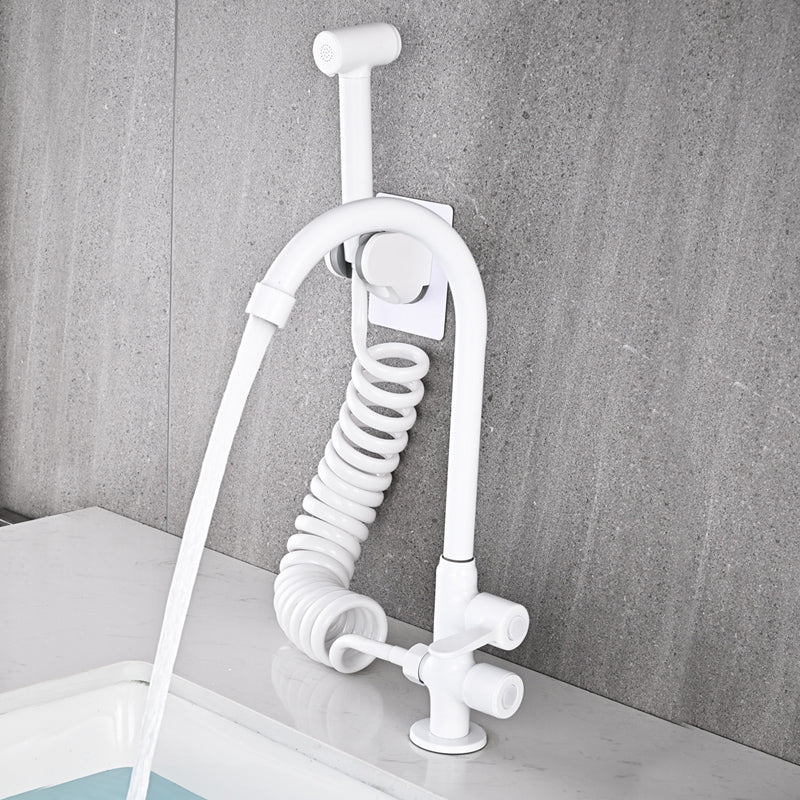 Skorter | Single Cold Water Valve Uniform Color High Arc Deck Mounted Bathtub Faucet