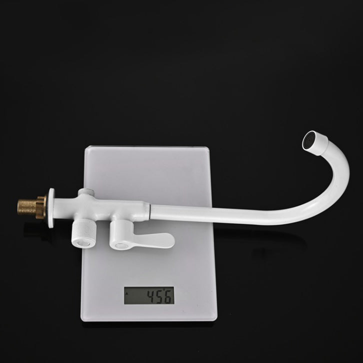 Skorter | Single Cold Water Valve Uniform Color High Arc Deck Mounted Bathtub Faucet