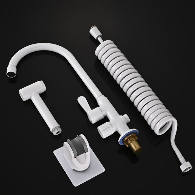 Skorter | Single Cold Water Valve Uniform Color High Arc Deck Mounted Bathtub Faucet