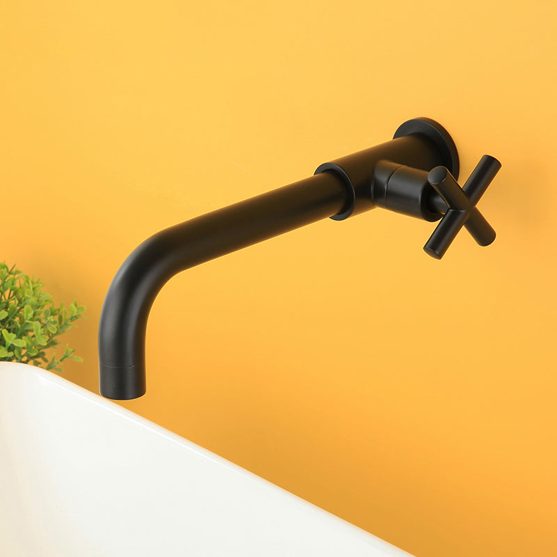 Skorter | Widely used wall-mounted bathroom sink faucet cross handle low arch faucet