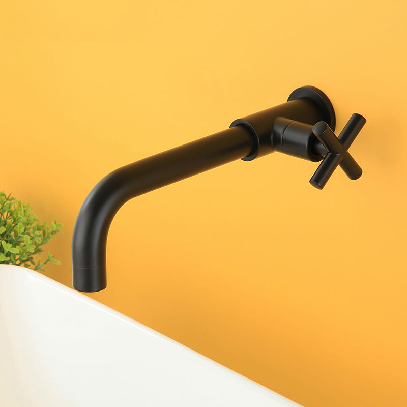 Skorter | Widely used wall-mounted bathroom sink faucet cross handle low arch faucet