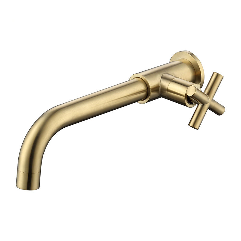 Skorter | Widely used wall-mounted bathroom sink faucet cross handle low arch faucet