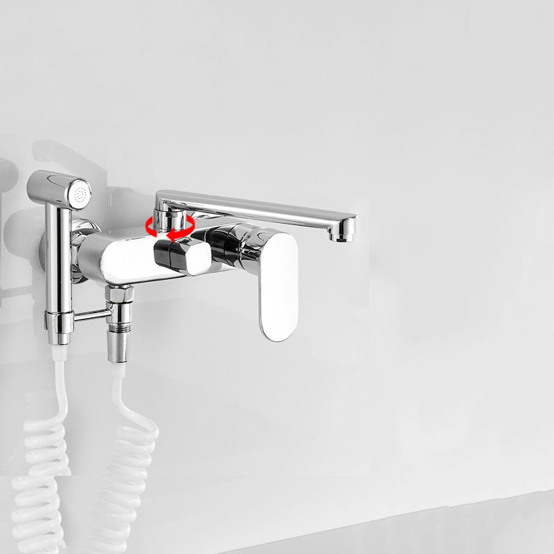 Skorter | Metal Bathtub Faucet Trim Contemporary Lever Handle Bathtub Faucet Trim