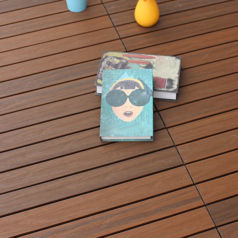 Skorter | Deck Plank drilled hardwood tiles exterior flooring