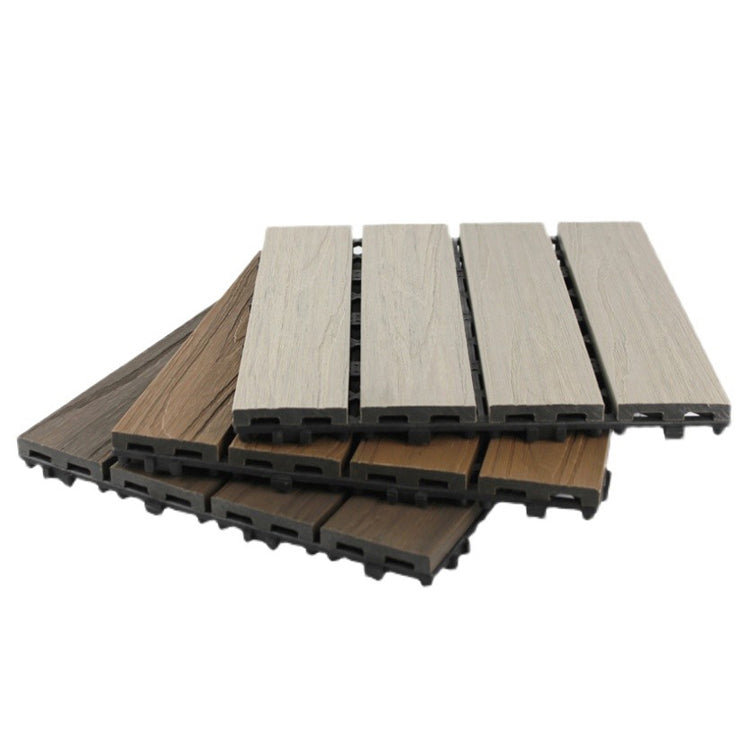 Skorter | Deck Plank drilled hardwood tiles exterior flooring