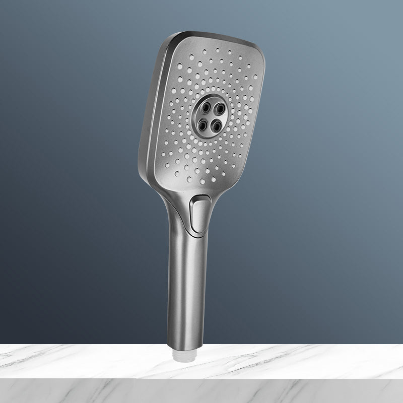 Skorter | Modern Gray Showerhead Combo Standard Spray Pattern Rectangular Large Showerhead