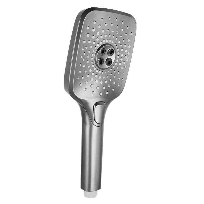 Skorter | Modern Gray Showerhead Combo Standard Spray Pattern Rectangular Large Showerhead