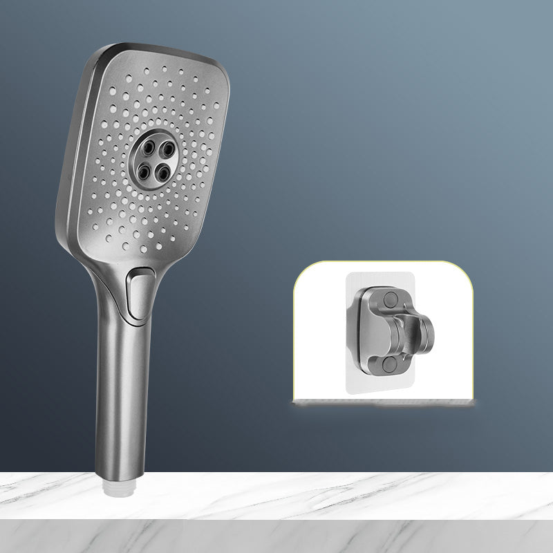 Skorter | Modern Gray Showerhead Combo Standard Spray Pattern Rectangular Large Showerhead
