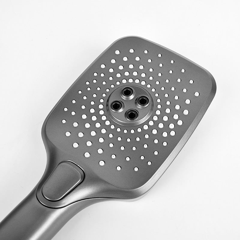 Skorter | Modern Gray Showerhead Combo Standard Spray Pattern Rectangular Large Showerhead