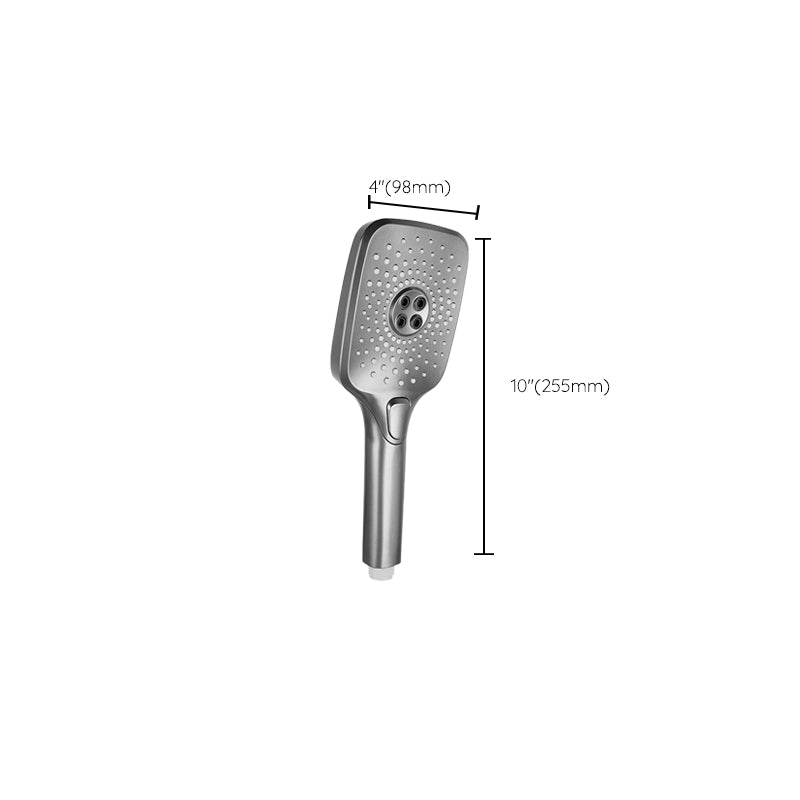 Skorter | Modern Gray Showerhead Combo Standard Spray Pattern Rectangular Large Showerhead