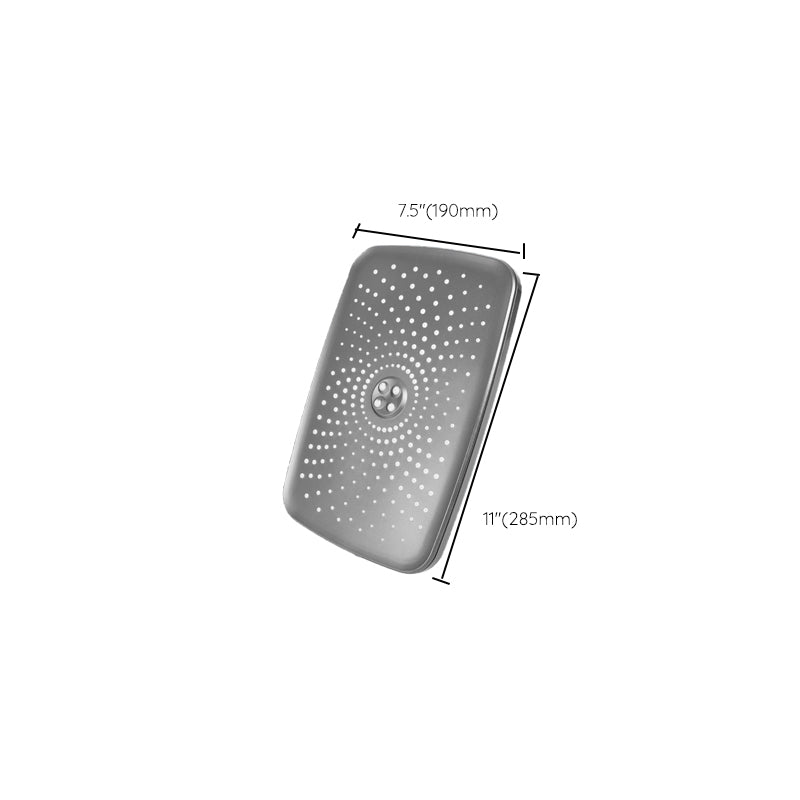 Skorter | Modern Gray Showerhead Combo Standard Spray Pattern Rectangular Large Showerhead