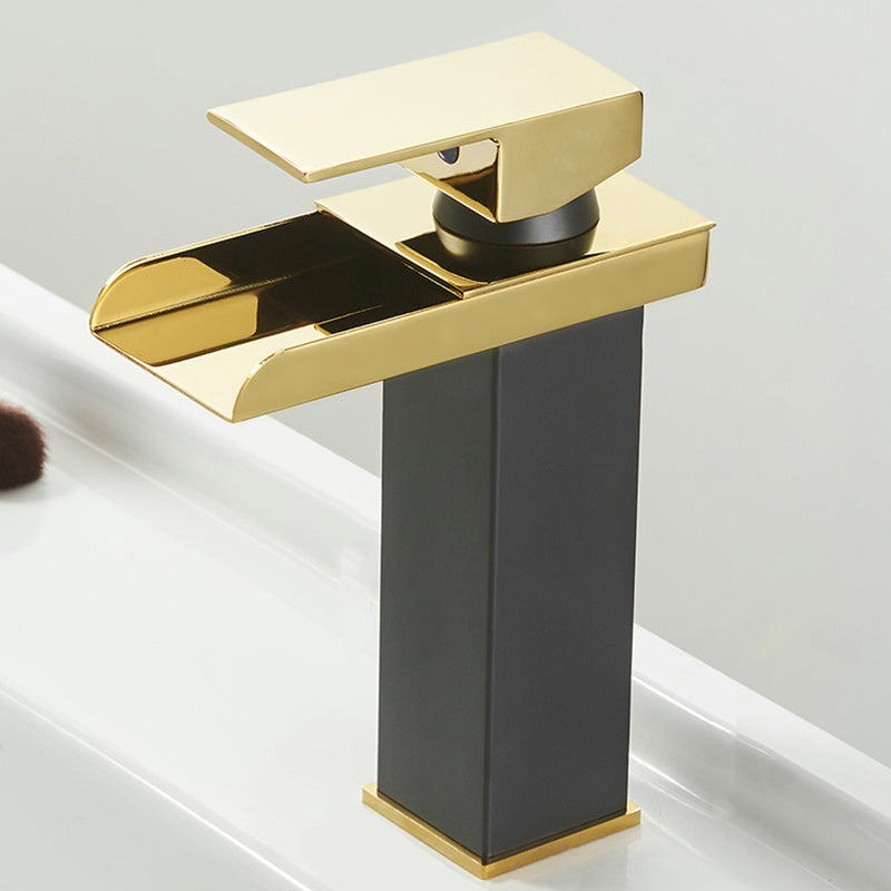 Skorter | Modern Waterfall Spout Sink Faucet with LED Brass Sink Faucet