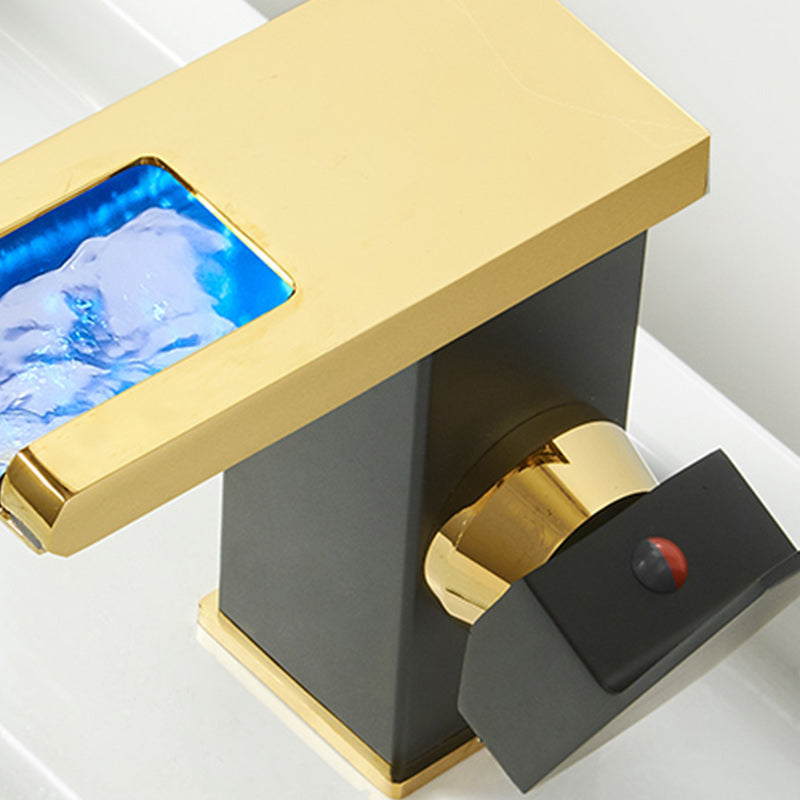 Skorter | Modern Waterfall Spout Sink Faucet with LED Brass Sink Faucet