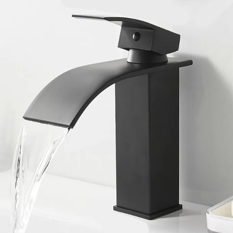 Skorter | Modern Waterfall Spout Sink Faucet with LED Brass Sink Faucet