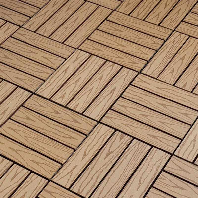 Skorter | 12" X 12" Deck/Patio floor tiles 4-Slat Square for outdoor patio tiles