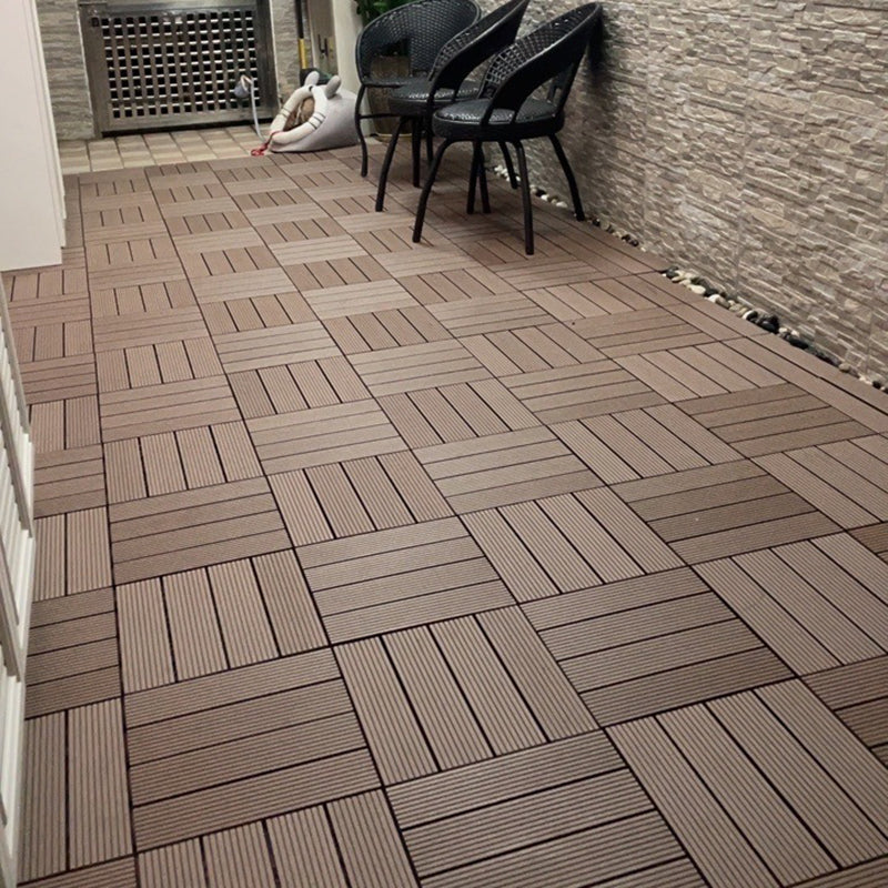 Skorter | 12" X 12" Deck/Patio floor tiles 4-Slat Square for outdoor patio tiles