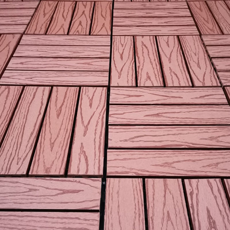 Skorter | 12" X 12" Deck/Patio floor tiles 4-Slat Square for outdoor patio tiles