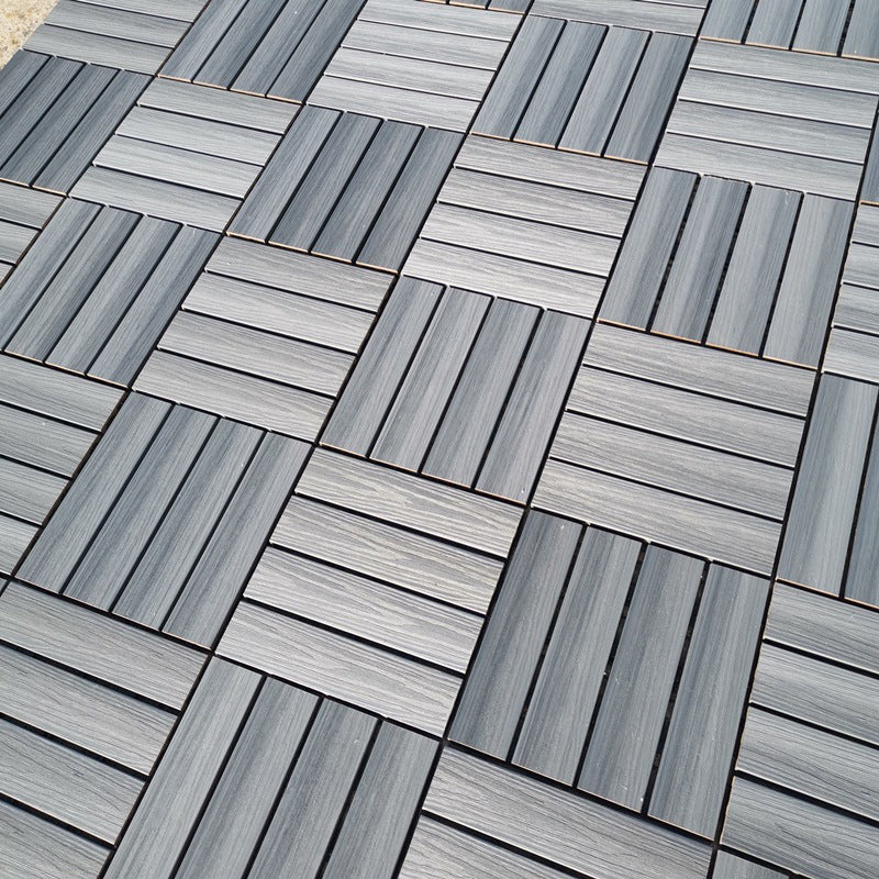 Skorter | 12" X 12" Deck/Patio floor tiles 4-Slat Square for outdoor patio tiles