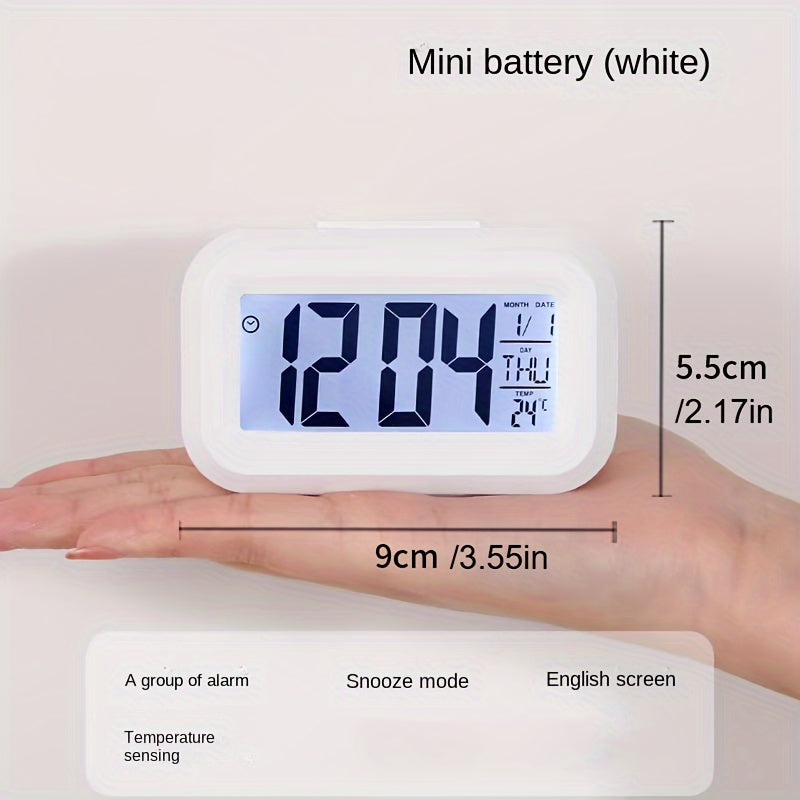 Skorter | SilentTime - Silent LED Alarm Clock with Date and Temperature Display