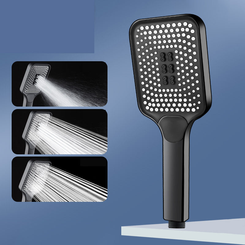 Skorter | Modern Rectangular Hand Shower in Black 3 Spray Wall Mounted Hand Shower