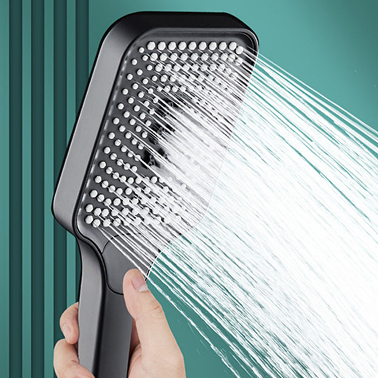 Skorter | Modern Rectangular Hand Shower in Black 3 Spray Wall Mounted Hand Shower