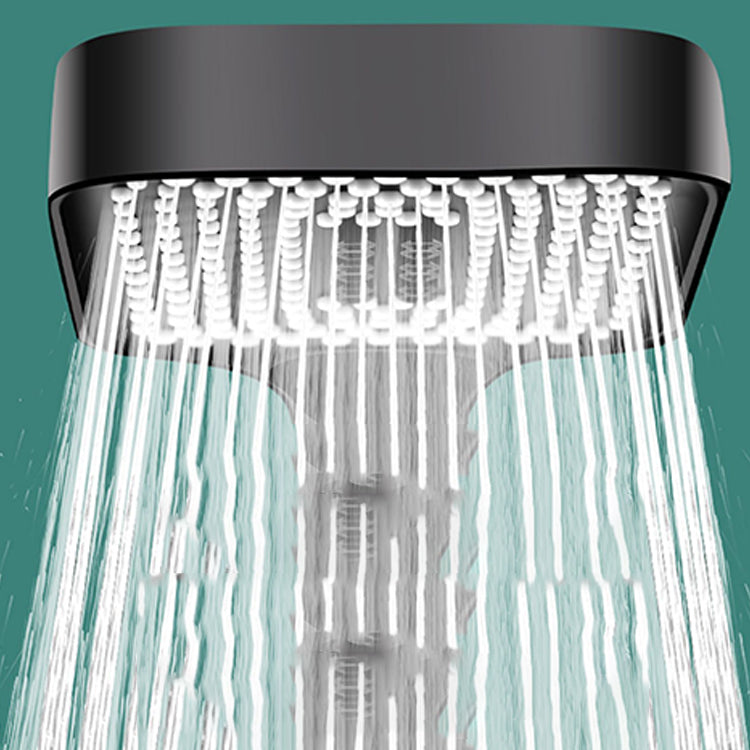Skorter | Modern Rectangular Hand Shower in Black 3 Spray Wall Mounted Hand Shower