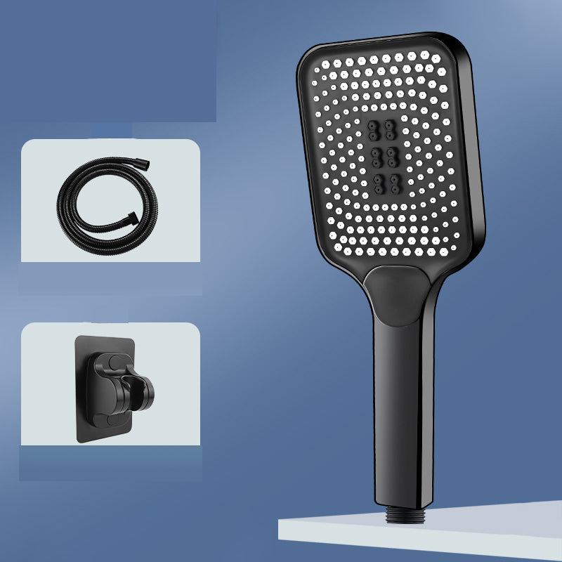 Skorter | Modern Rectangular Hand Shower in Black 3 Spray Wall Mounted Hand Shower