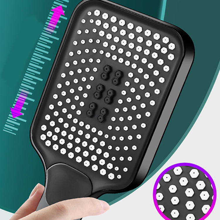 Skorter | Modern Rectangular Hand Shower in Black 3 Spray Wall Mounted Hand Shower