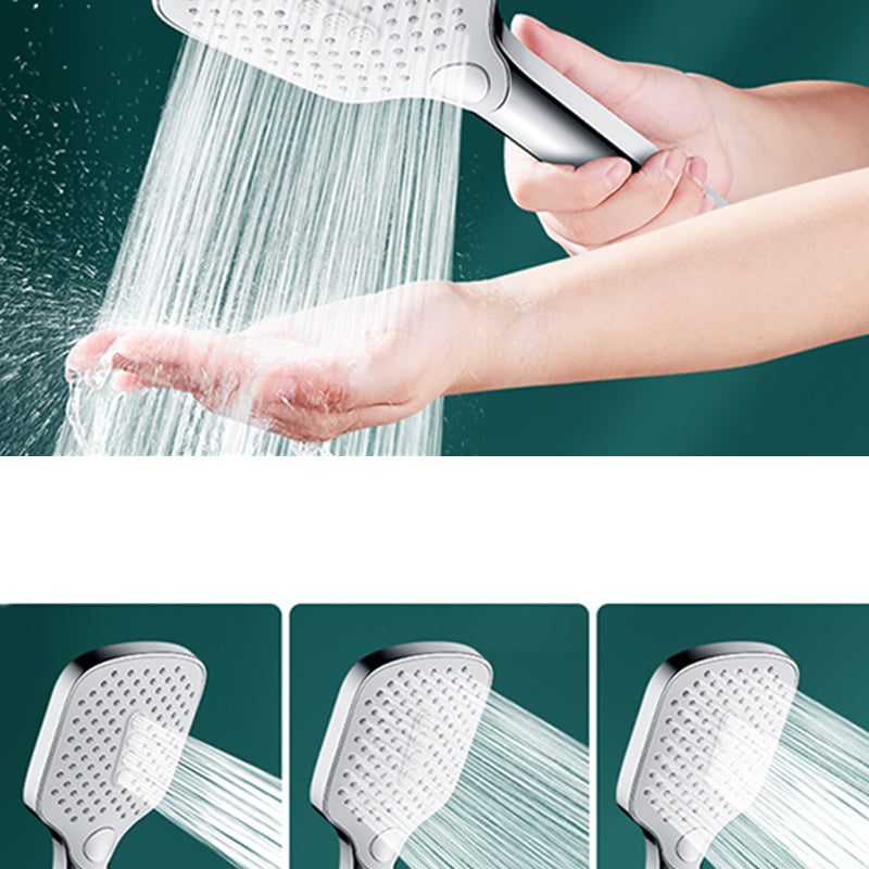 Skorter | Rectangular Self-Cleaning Hand Shower Adjustable Spray Pattern Wall-Mounted Hand Shower