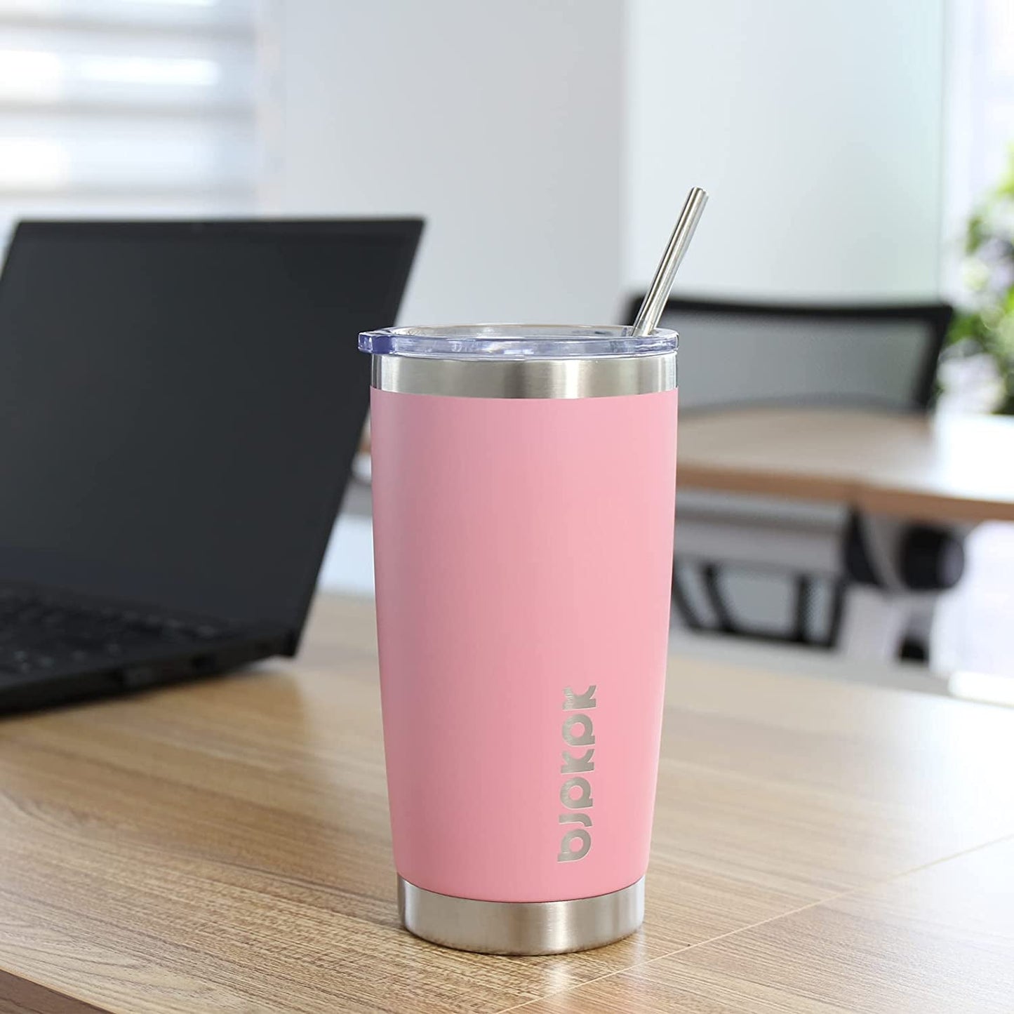 Skørter | 20 oz Insulated Glass With Lid And Straw In Stainless Steel Coffee Tumbler Cup, Green