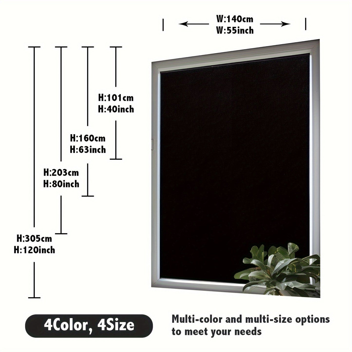 Skorter | 1 Piece Blackout Curtains - Portable Blackout Shades, Window Covering for Bedroom and Living Room