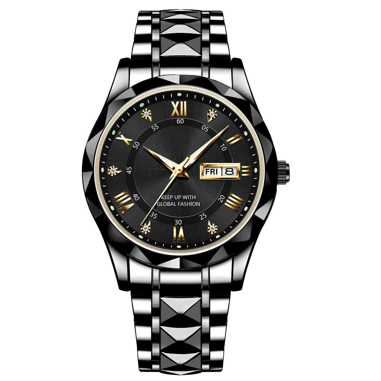 Skorter | Waterproof Luminous Stainless Steel Two-tone Quartz Men's Watch