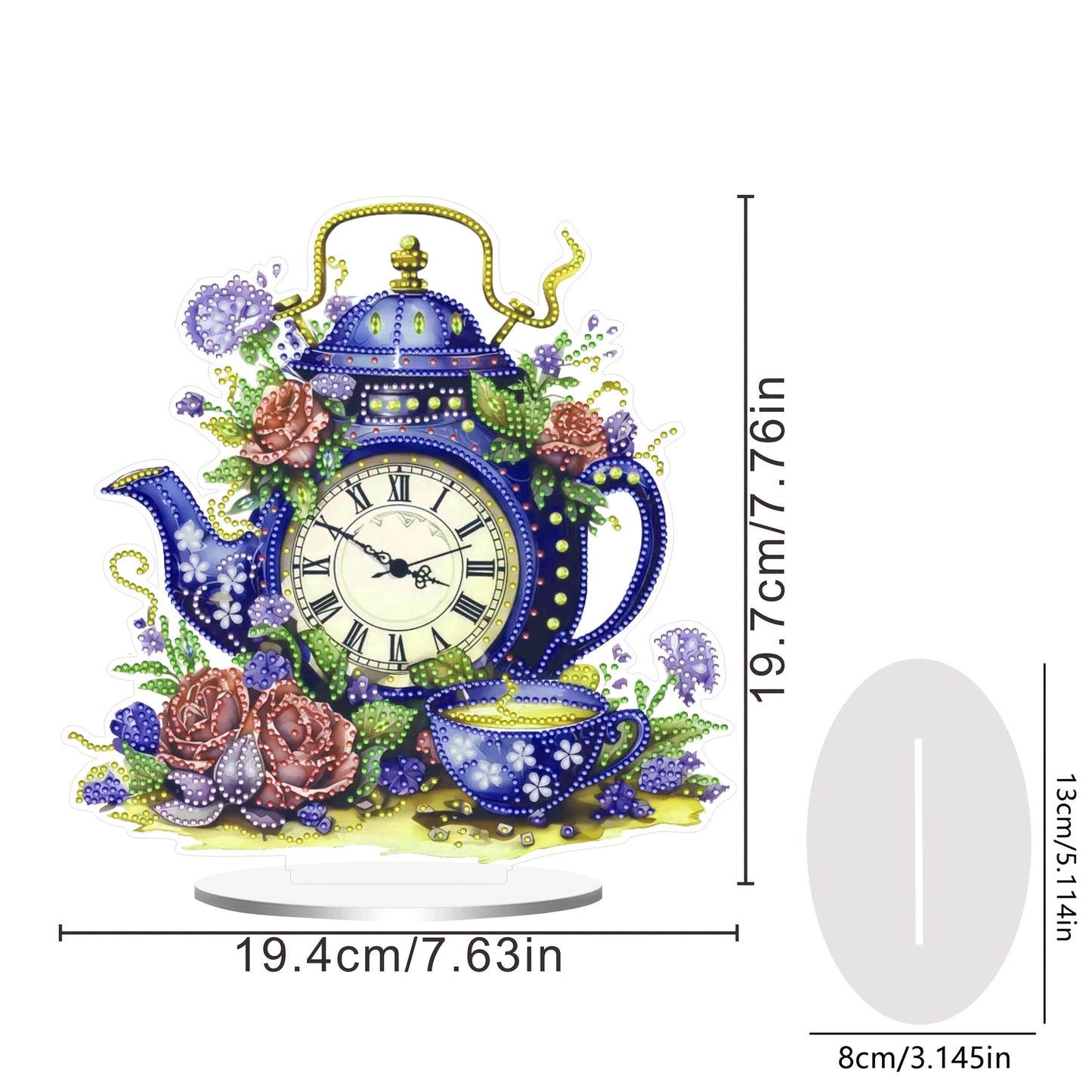 Skorter | DecoClock - Elegant Acrylic Teapot Clock