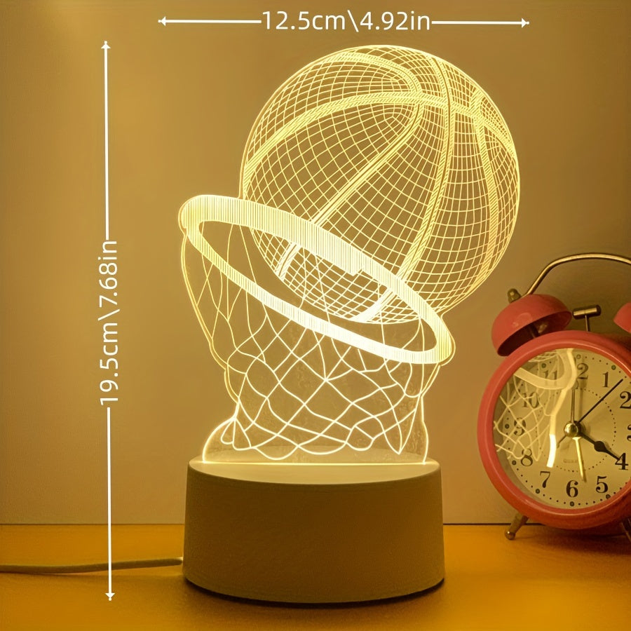 Skorter | Illusion Lamp - 3D Basketball USB Table Lamp with LED Decorative Lighting