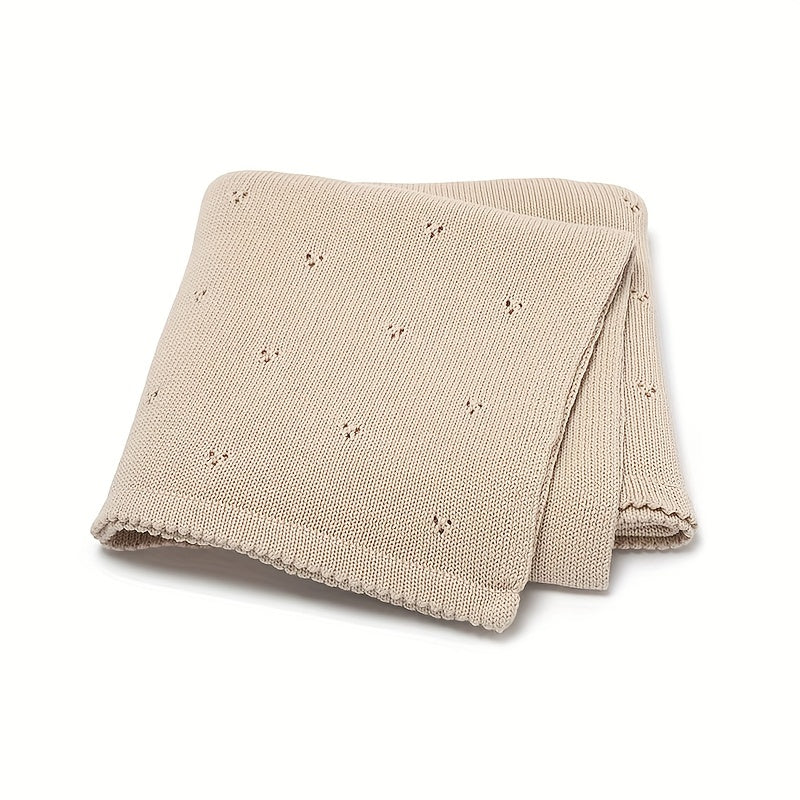 Skorter | Baby Knitted Solid Color Blanket, Stroller Cover Air-Cooled Blanket Easter Gift, Halloween, Christmas Gift