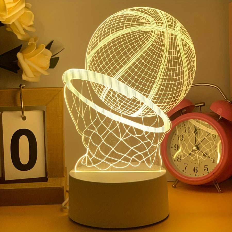 Skorter | Illusion Lamp - 3D Basketball USB Table Lamp with LED Decorative Lighting