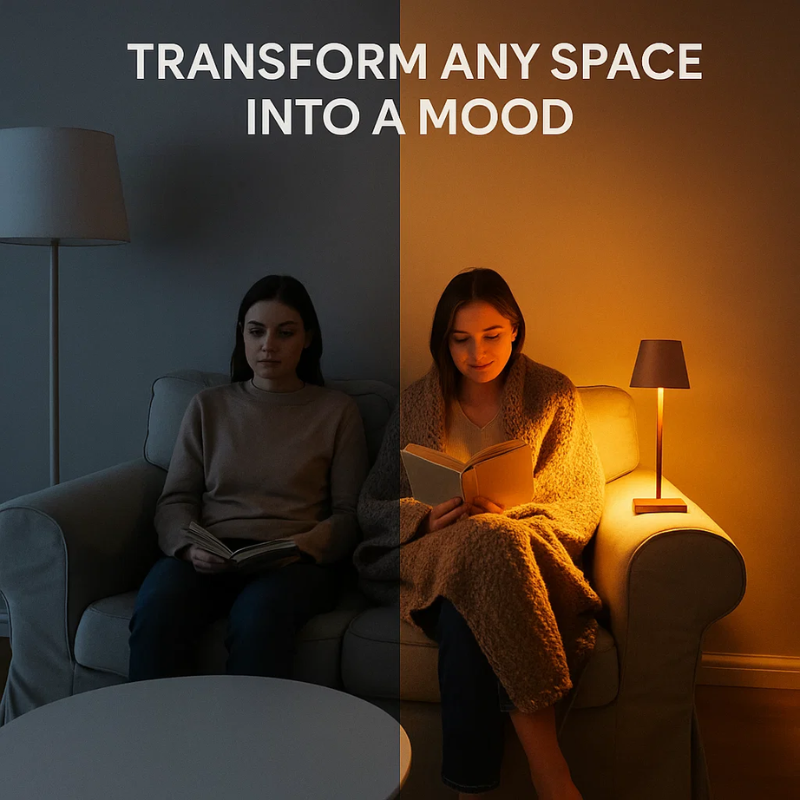 Skorter | Luminara™ | Modern Rechargeable LED Wireless Table Lamp | Portable Lighting for Home, Office & Outdoor Use