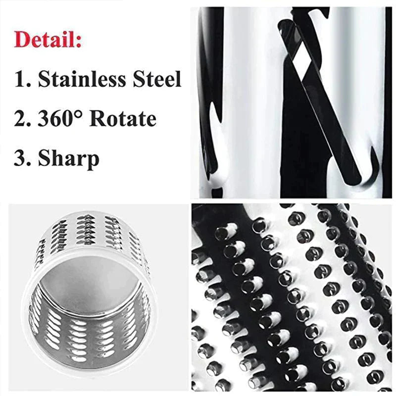 skorter | 3 In 1 Rotating Cheese Grater Vegetable Cutter
