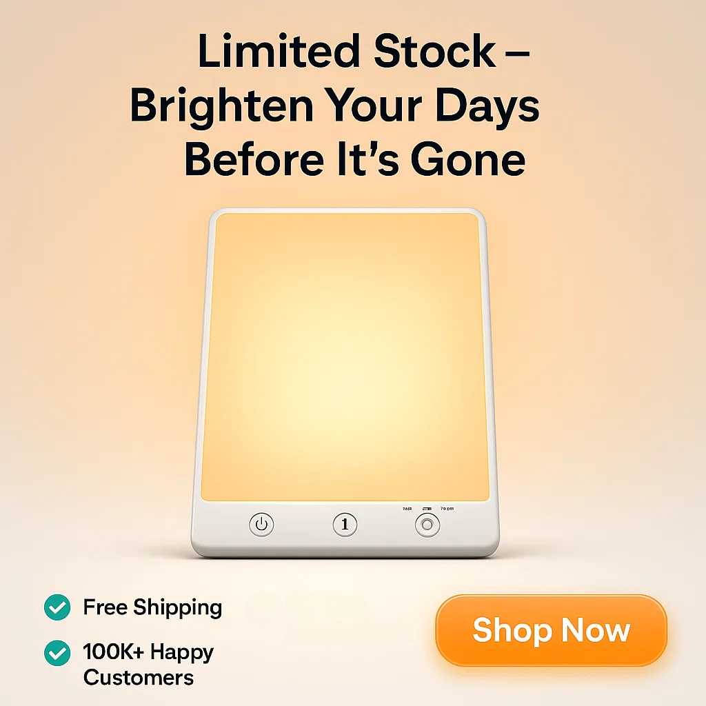 Skorter | SAD Therapy Lamp | Light Therapy for Seasonal Affective Disorder, Mood Enhancement & Energy Boosting