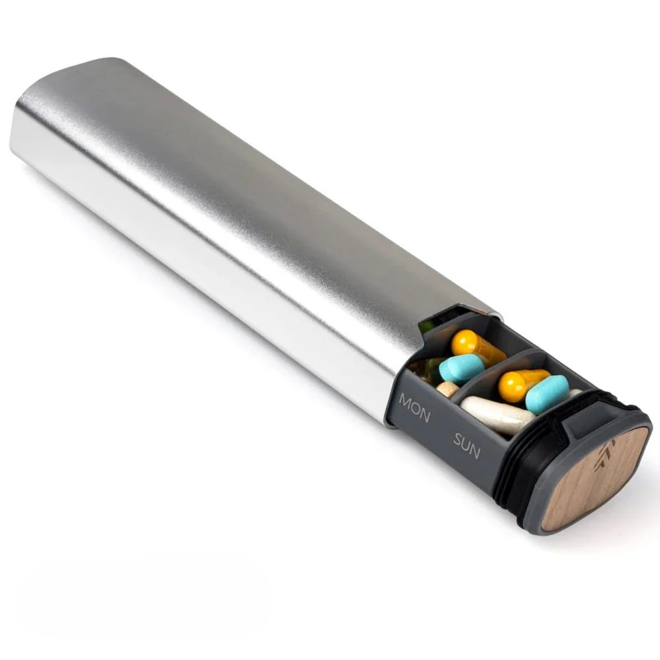 Skorter | 7-Day Medication Organizer – Compact Leakproof Pillbox for Home and Travel