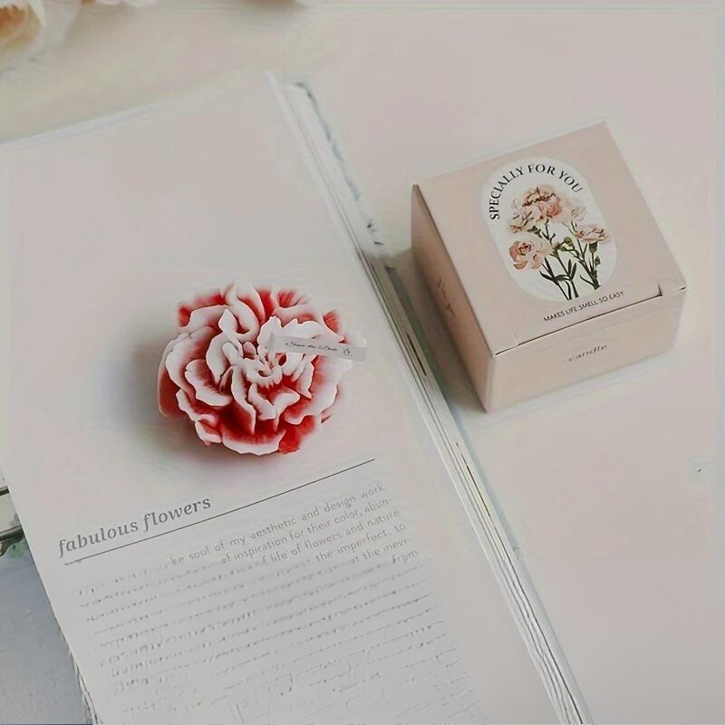 Skorter | 1pc Carnation Scented Candle – Decorative Candle for Mother's Day, Valentine's Day and Christmas