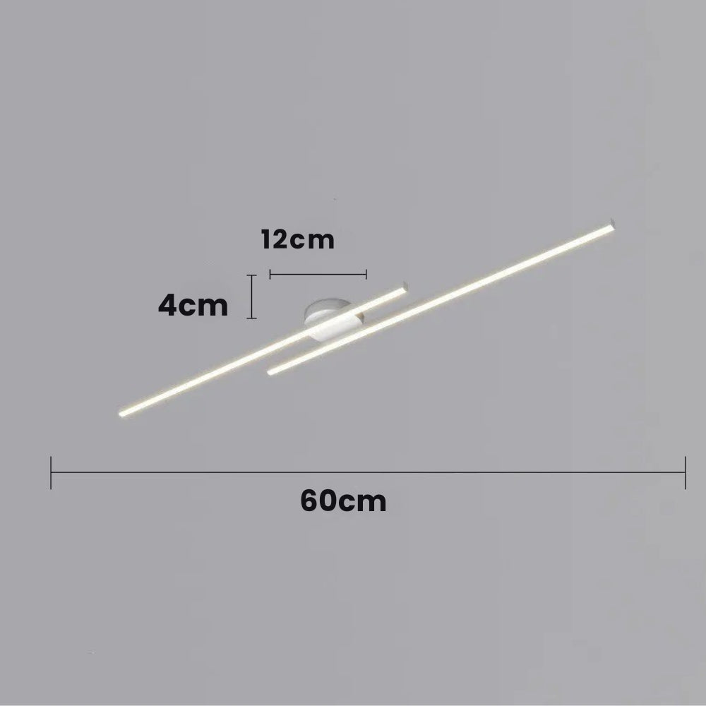 Skorter | Minimalist Modern Hallway Lights – Long Strip Linear Ceiling Lamp, Close-to-Ceiling Chandelier, Remote Dimmable for Home Interiors